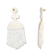 White Fringe Seed Bead Earring