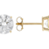 Timeless Lab-Grown Diamond Solitaire Stud Earrings 4ctw In 14K Gold