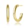 Open Thick Hoop Earrings In 14K Gold Over Brass