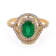 1.14 Ctw Emerald With 0.48 Ctw White Diamond Ring in 14K YG