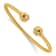 10K Yellow Gold Over Sterling Silver Textured Love Knot Cuff Bracelet