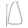 Rhodium Over 14k White Gold 2 1/4" Polished and Diamond-Cut Double
Triangle Hoop Earrings