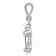 Rhodium Over 14k White Gold Bulldog Pendant