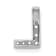 Rhodium Over 14K White Gold Diamond Letter L Initial Charm