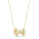 Rachel Zoe CZ Bow Pendant Necklace in 14K Gold Over Sterling Silver