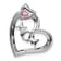 Rhodium Over 14k White Gold Lab Created Pink Sapphire and Diamond Mom
Heart Pendant