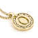Cardano Initial O Pendant Necklace In 18K Gold Over Bronze