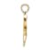 10K Yellow Gold Textured Hummingbird Flying Charm