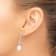 Rhodium Over Sterling Silver 8-9mm White Rice Freshwater Cultured Pearl Earrings