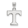 Rhodium Over Sterling Silver LogoArt University of Tennessee Small Pendant