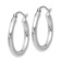 Rhodium Over 14k White Gold Polished 13/16" Tube Hoop Earrings