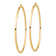 14k Yellow Gold 3 3/16" Polished Tube Hoop Earrings
