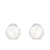 8-9mm white cultured freshwater pearl rhodium over sterling silver earrings