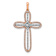 14K Two-tone Gold  Diamond Cross Pendant