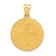 14K Yellow Gold Polished and Satin St Benedict Hollow Medal Pendant