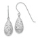 Rhodium Over 14k White Gold Textured Puffed Teardrop Earrings