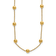 14K Yellow Gold 8mm Bead and Cable Link 34-inch Necklace