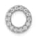 Rhodium Over 14K White Gold Diamond Letter O Initial Charm