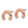 14k Rose Gold Polished U Shape Tube Stud Earrings