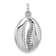 Rhodium Over Sterling Silver Polished Cowrie Shell Pendant