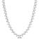 Created White Sapphire Sterling Silver Necklace 39.5ctw