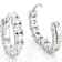 Moissanite Inside-Out Hoop Earrings In PlatInum-Enhanced Sterling Silver