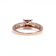 Red Garnet and White Topaz 14K Rose Gold Over Sterling Silver Ring