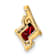 10k Yellow Gold 0.71 ctw Cushion Garnet and Diamond Chain Slide Pendant