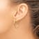 14k Yellow Gold 1" Non-Pierced Hoop Earrings
