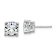 Rhodium Over 14K White Gold 4ct. 7.5mm Cushion G H I True Light
Moissanite Earrings