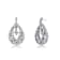 CZ Pear Shape Drop Earrings In Sterling Silver