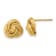 14k Yellow Gold Polished and Textured Cubic Zirconia Love Knot Stud Earrings