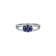 Blue And White Cubic Zirconia Platinum Over Sterling Silver Ring 1.72ctw
