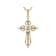 Diamond Simulant And White Zircon Cross Pendant Necklace In 18K Gold
Over Sterling Silver 1.52ctw