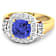 2.72ctw Violet Tanzanite and Diamond 14K Yellow Gold Halo Ring