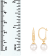 White Cultured Akoya Pearl 14k Yellow Gold Earrings 7-7.5mm