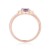 Blue Lab Created Alexandrite and White Sapphire 14K Rose Gold Over
Sterling Silver Dainty Ring