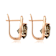 Brown Smokey Quartz 14K Rose Gold Over Sterling Silver Round Drop Earrings