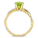 Peridot and Diamond 14K Yellow Gold Ring 1.25ctw