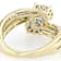 Cluster Bypass Lab-Grown Diamond Ring 0.75ctw In 14K Gold Over Sterling Silver