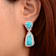 Barse Turquoise Double Drop Earrings In Sterling Silver Over Bronze