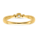 14K Yellow Gold Petite Beaded Edge Round Diamond Ring 0.1ctw