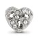 Sterling Silver Cut-out Heart and Preciosa Crystal Bead
