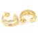 CZ J-Hoop Earrings In 18K Gold Over Sterling Silver 0.81ctw