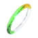 Acrylic Rave Slip On Bangle Bracelet in Green and Yellow Tie Dye