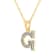 White Diamond Accent 10k Yellow Gold G Initial Pendant With 18” Rope Chain