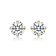 CZ Stud Earrings In 14K Gold Over Brass