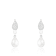 8-8.5mm White Cultured Freshwater Pearl Rhodium Over Sterling Silver Earrings