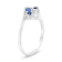 0.28ctw Sapphire and Diamond Ring in 14k White Gold