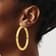 14k Yellow Gold 1 15/16" Polished Hoop Earrings